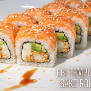 22.- Ebi Tempura Sake Roll
